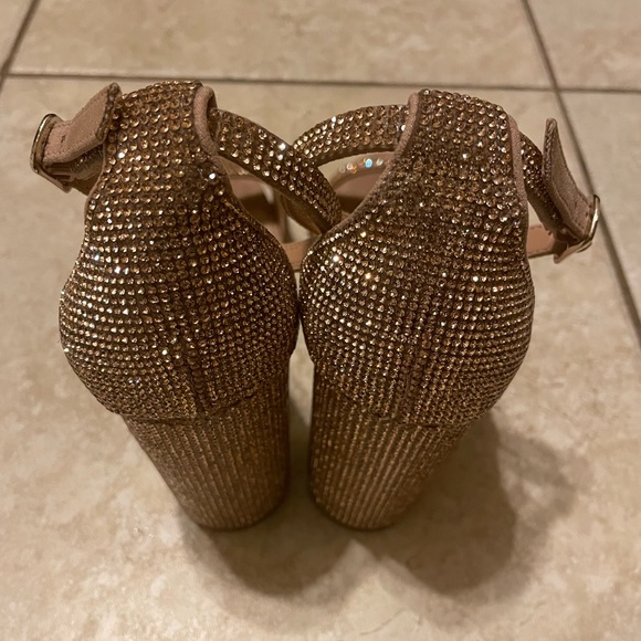 Steve Madden Gold Jeweled High Heels - Picture 9 of 9